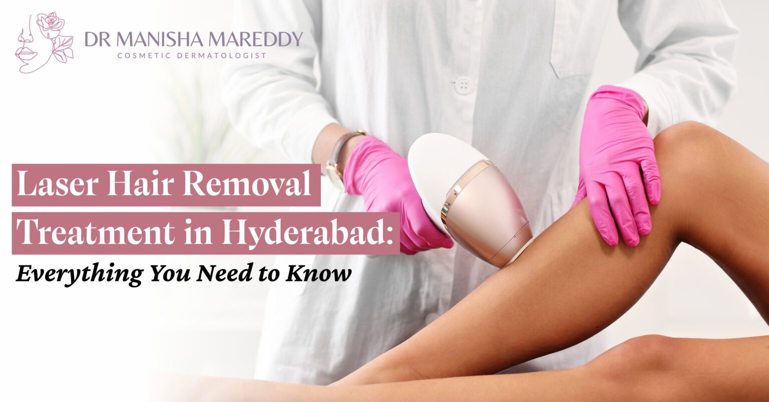 Dermatologist performing Laser Hair Removal treatment on underarm in Hyderabad